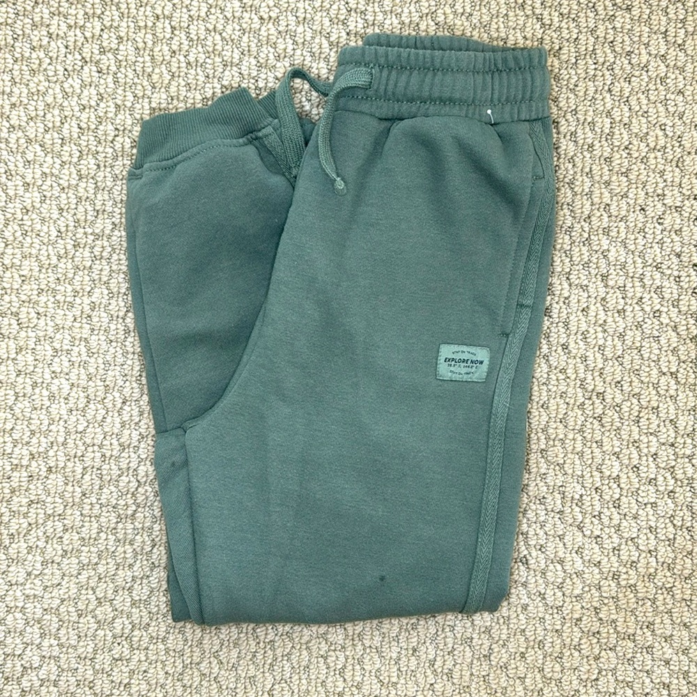 Green cotton on kids sweatpants size 8